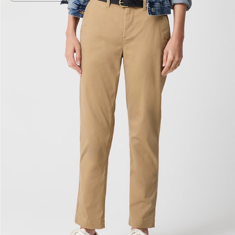 J. Crew Straight-Leg Chinos in Khaki Tan